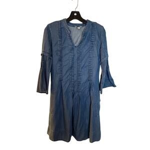 Cato denim dress with bell sleeves